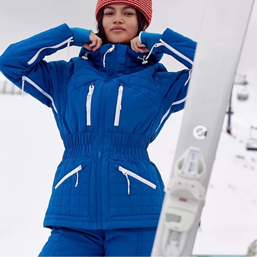 Free People Movement All Prepped Ski Jacket Primaloft Insulation Blue